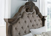 Maylee King Upholstered Bed with Mirrored Dresser - alternate view 10
