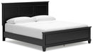 Lanolee California King Panel Bed with Mirrored Dresser and Nightstand - alternate view 8