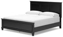 Lanolee California King Panel Bed with Mirrored Dresser and Nightstand - alternate view 11