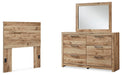 Hyanna Twin Panel Headboard, Dresser and Mirror
