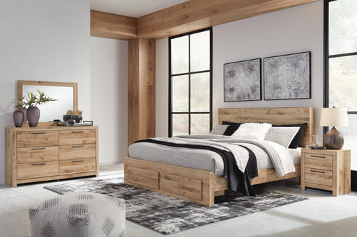 Hyanna King Panel Storage Bed, Dresser, Mirror and Nightstand - alternate view 2
