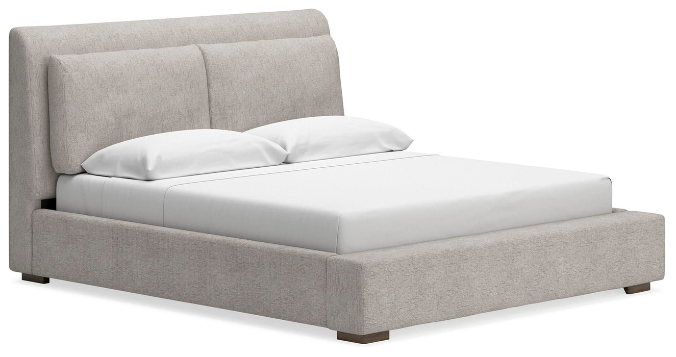 Cabalynn California King Upholstered Bed with Mirrored Dresser, Chest and Nightstand - alternate view 8