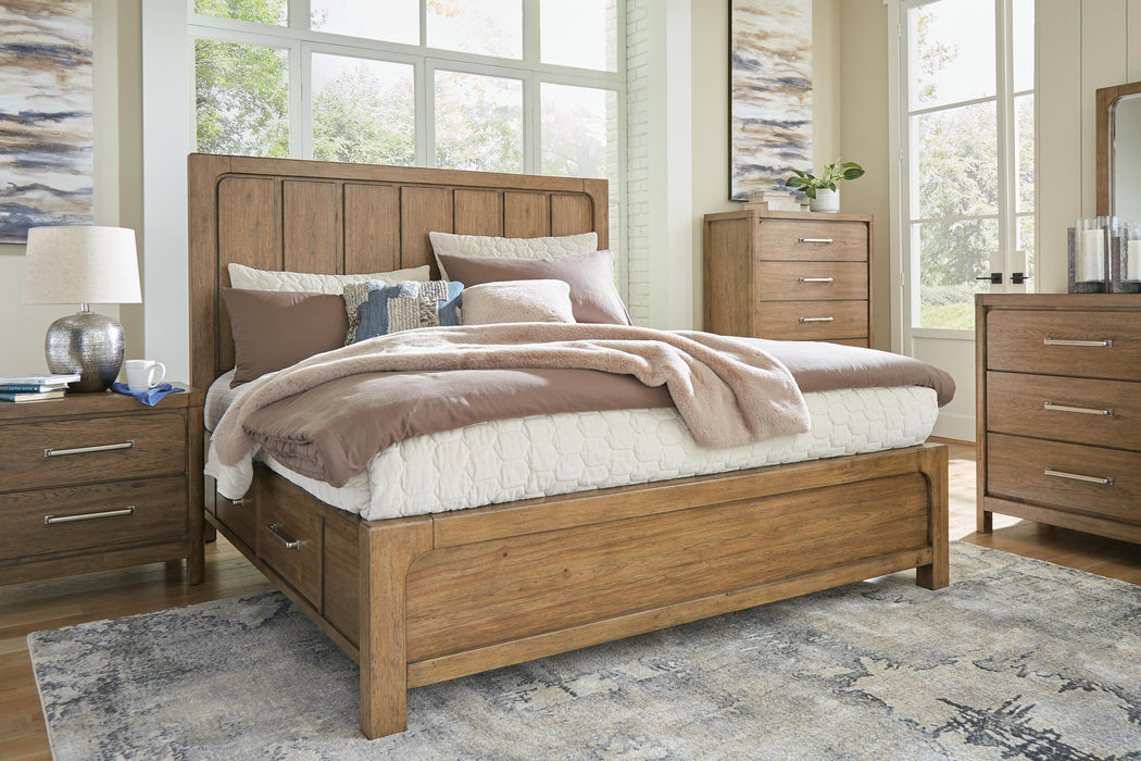 Cabalynn King Panel Bed with Storage with Mirrored Dresser, Chest and Nightstand - alternate view 26