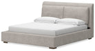 Cabalynn King Upholstered Bed with Mirrored Dresser - alternate view 10