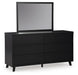 Danziar King Panel Bed with Mirrored Dresser - alternate view 2