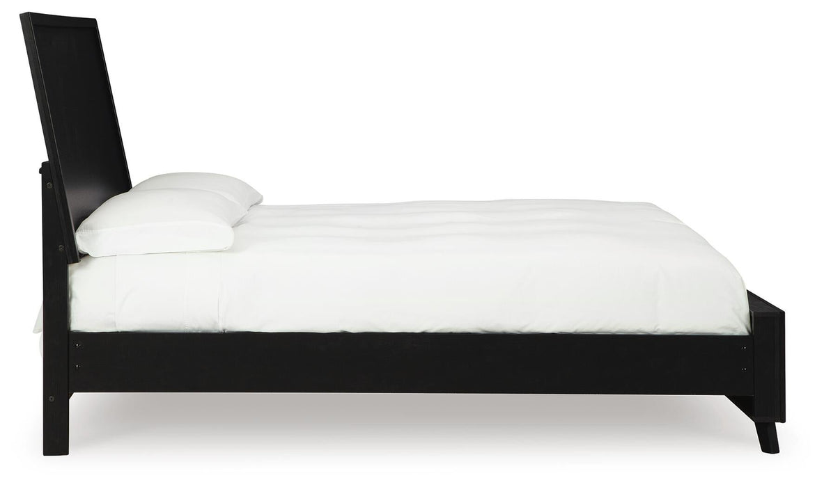 Danziar King Panel Bed with Mirrored Dresser - alternate view 12