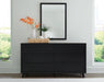 Danziar King Panel Bed with Mirrored Dresser - alternate view 10