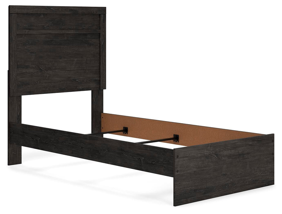 Belachime Twin Panel Bed with Mirrored Dresser - alternate view 5