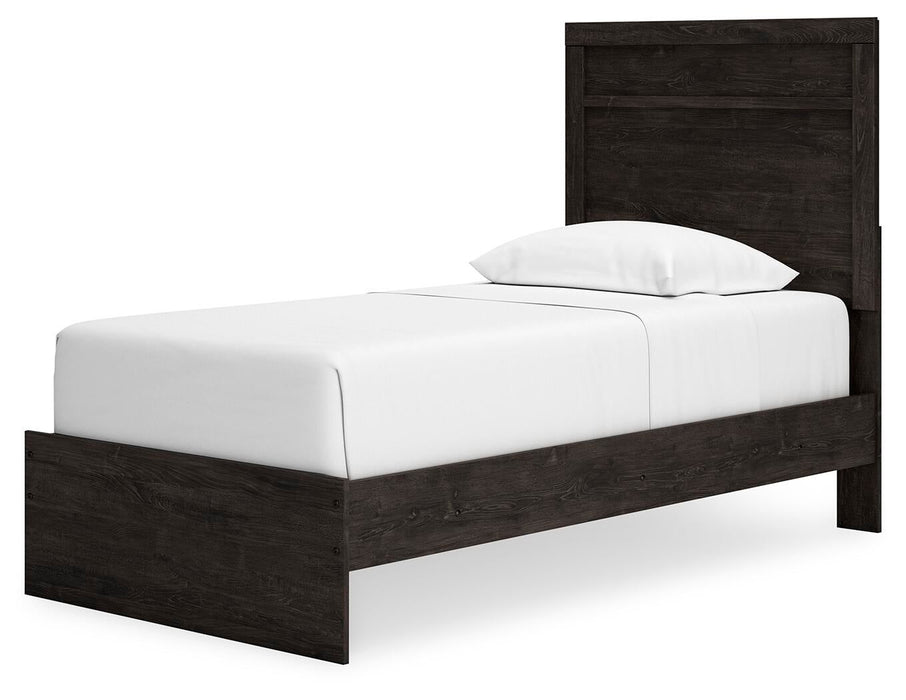 Belachime Twin Panel Bed with Mirrored Dresser - alternate view 7