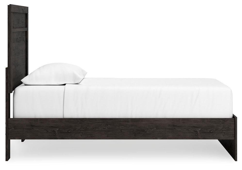 Belachime Twin Panel Bed with Mirrored Dresser - alternate view 11