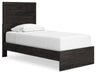 Belachime Twin Panel Bed with Mirrored Dresser and Nightstand - alternate view 3