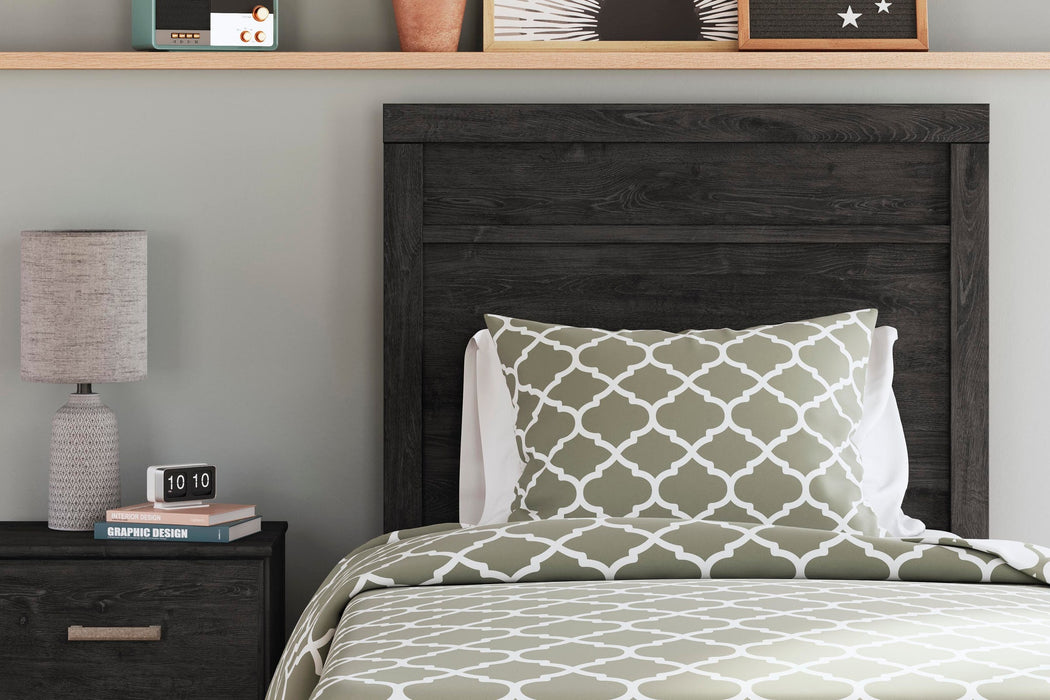 Belachime Twin Panel Bed with Mirrored Dresser and Nightstand - alternate view 5