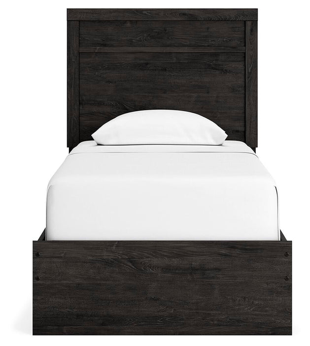 Belachime Twin Panel Bed with Mirrored Dresser, Chest and Nightstand - alternate view 4