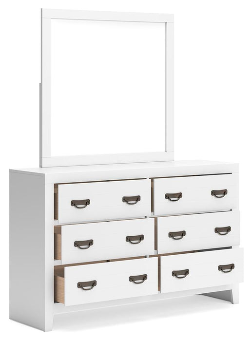 Binterglen King Panel Bed with Mirrored Dresser - alternate view 3