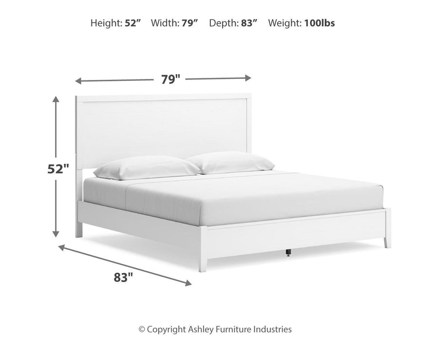 Binterglen King Panel Bed with Mirrored Dresser - alternate view 11