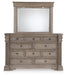 Blairhurst Queen Panel Bed with Mirrored Dresser - alternate view 3