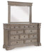 Blairhurst King Panel Bed with Mirrored Dresser - alternate view 2
