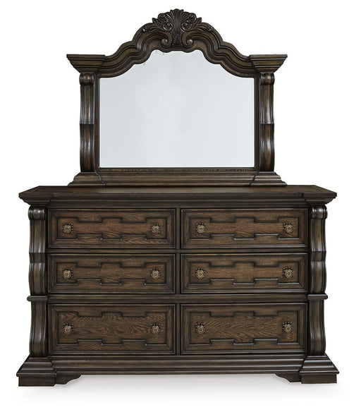 Maylee Queen Upholstered Bed, Dresser, Mirror, Chest and Nightstand - alternate view 2