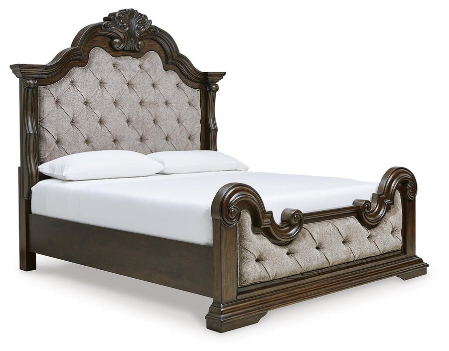 Maylee King Upholstered Bed, Dresser, Mirror, Chest and Nightstand - alternate view 9