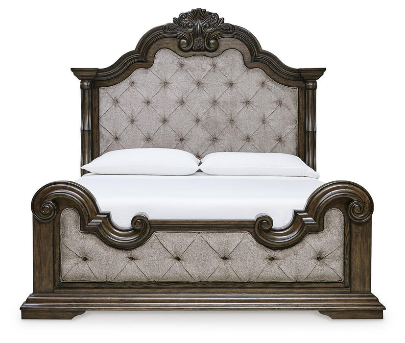 Maylee King Upholstered Bed, Dresser, Mirror, Chest and Nightstand - alternate view 8