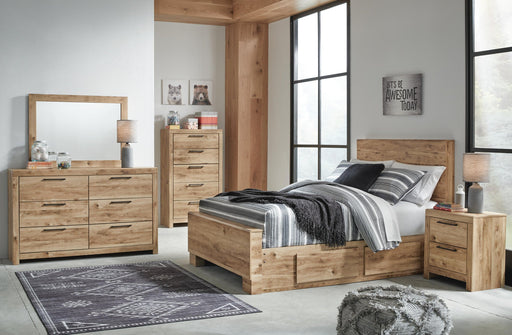 Hyanna Full Panel Bed with 2 Side Storage, Dresser, Mirror, Chest and Nightstand - alternate view 2