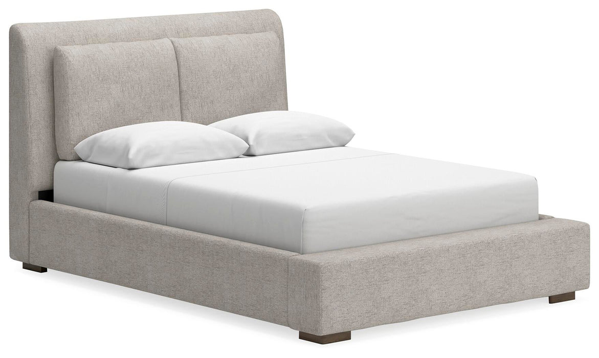 Cabalynn Queen Upholstered Bed with Mirrored Dresser and Nightstand - alternate view 7