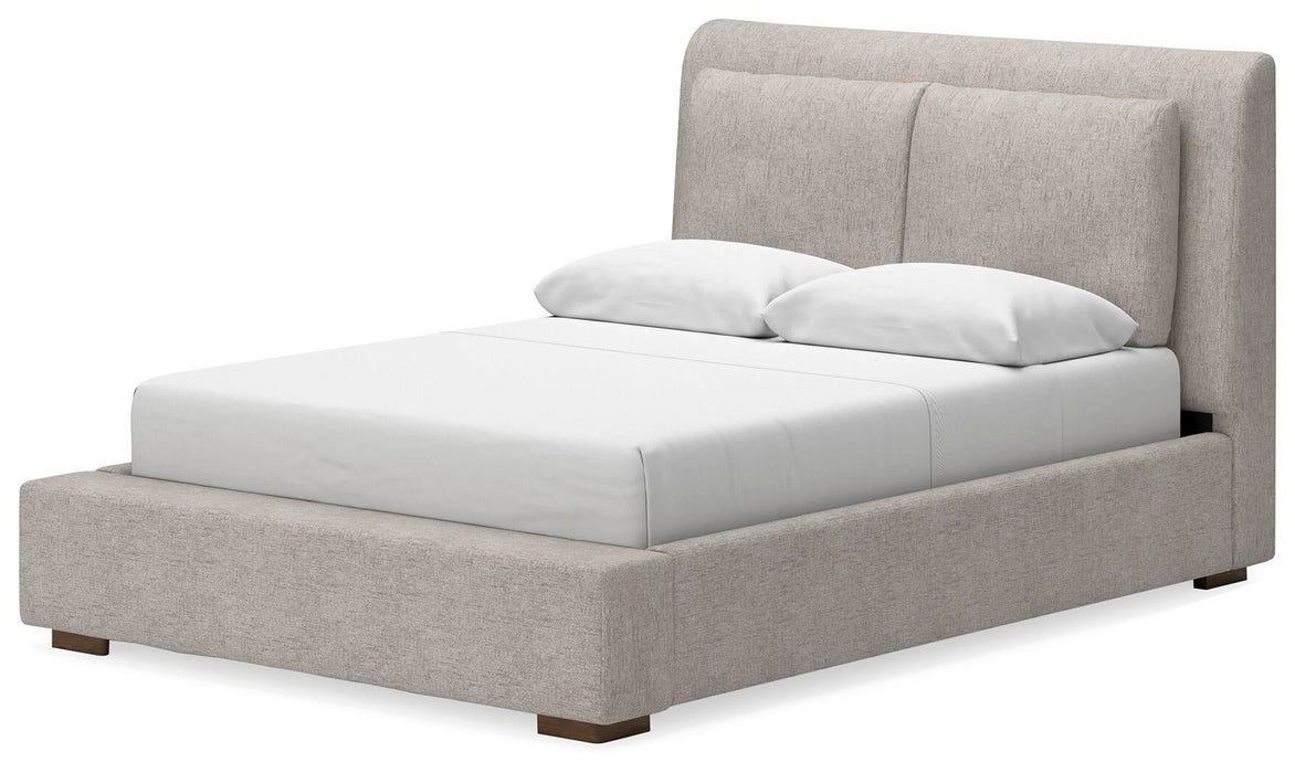 Cabalynn Queen Upholstered Bed with Mirrored Dresser and Nightstand - alternate view 10