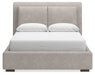 Cabalynn Queen Upholstered Bed with Mirrored Dresser - alternate view 9