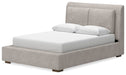 Cabalynn Queen Upholstered Bed with Mirrored Dresser - alternate view 10