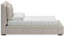 Cabalynn Queen Upholstered Bed with Mirrored Dresser - alternate view 13