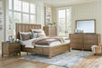 Cabalynn California King Panel Bed with Storage with Mirrored Dresser, Chest and Nightstand - alternate view 2
