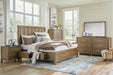 Cabalynn California King Panel Bed with Storage with Mirrored Dresser, Chest and Nightstand - alternate view 27