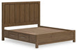 Cabalynn California King Panel Bed with Storage with Mirrored Dresser and Nightstand - alternate view 10