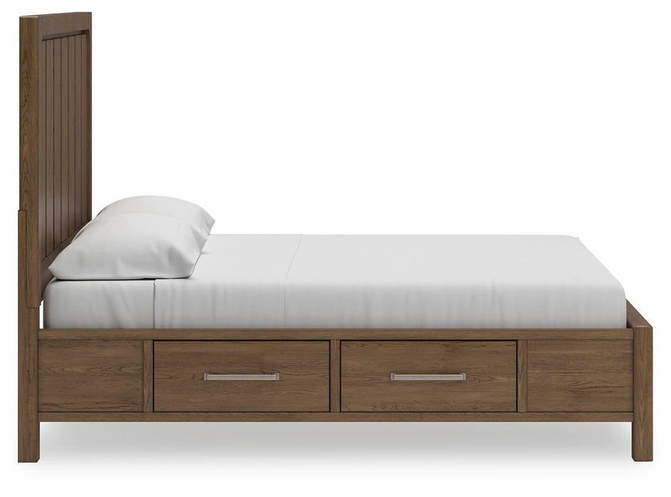 Cabalynn California King Panel Bed with Storage with Mirrored Dresser - alternate view 16