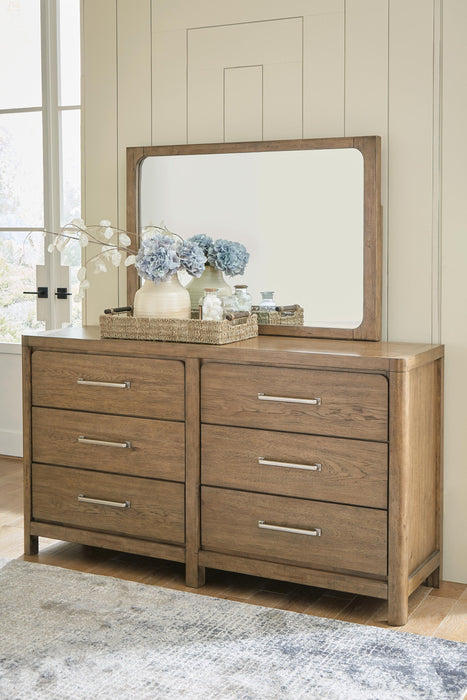 Cabalynn California King Panel Bed with Storage with Mirrored Dresser - alternate view 12