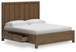Cabalynn King Panel Bed with Storage with Mirrored Dresser and Nightstand - alternate view 8