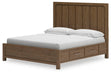 Cabalynn King Panel Bed with Storage with Mirrored Dresser - alternate view 10