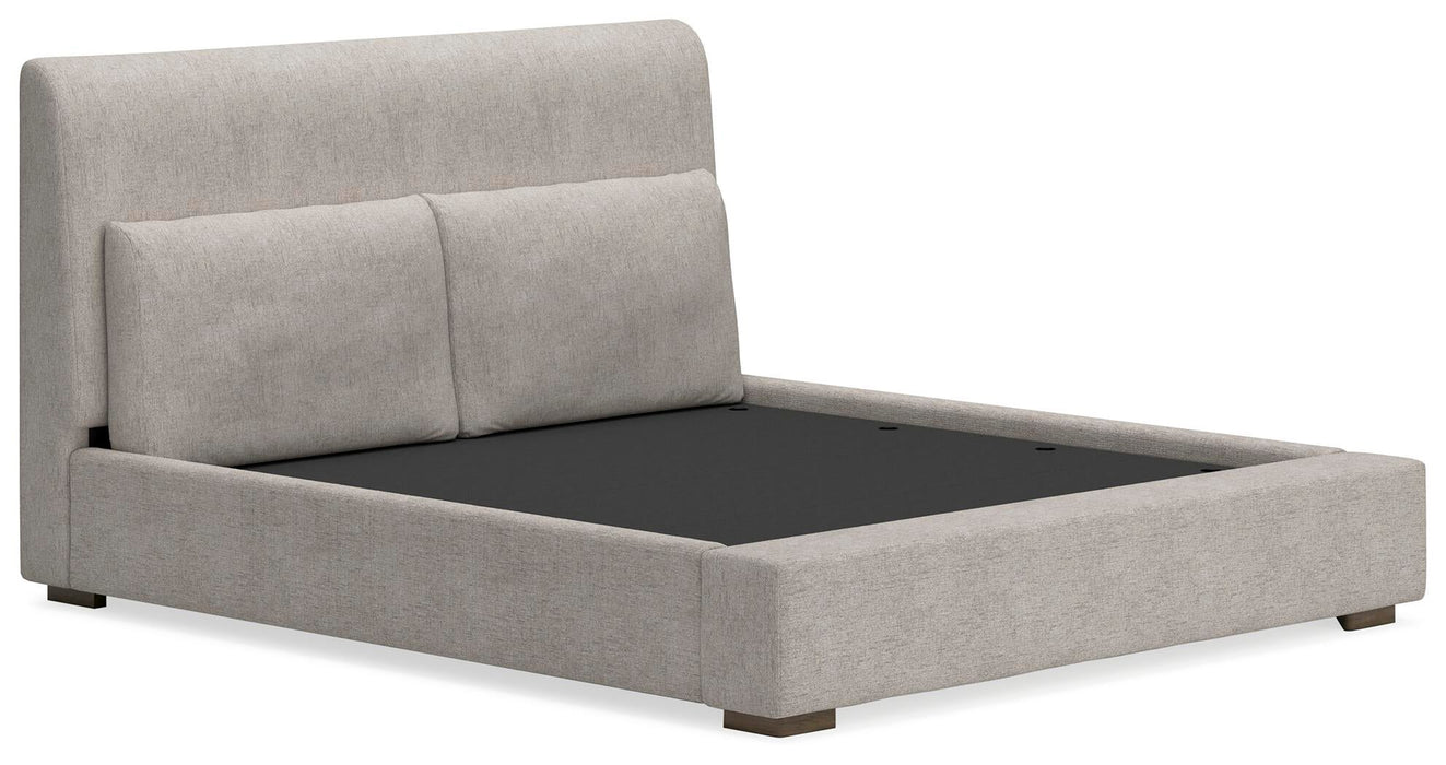 Cabalynn California King Upholstered Bed with Mirrored Dresser and Nightstand - alternate view 8