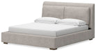 Cabalynn California King Upholstered Bed with Mirrored Dresser and Nightstand - alternate view 10