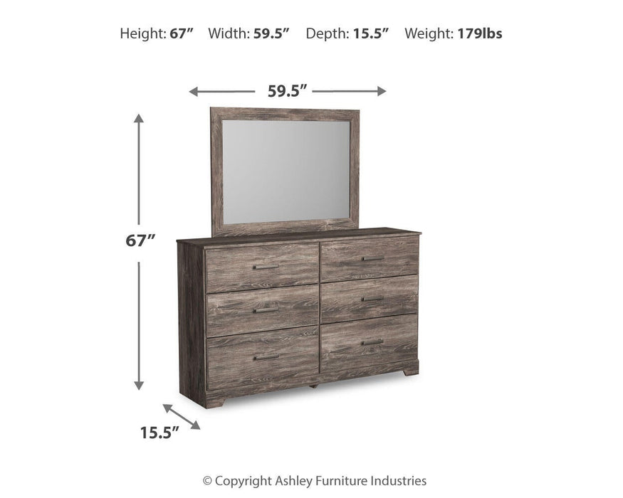 Ralinksi Twin Panel Bed with Mirrored Dresser - alternate view 10