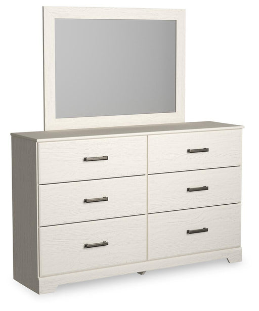 Stelsie Twin Panel Bed with Mirrored Dresser and Nightstand - alternate view 2