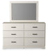 Stelsie Twin Panel Bed with Mirrored Dresser, Chest and Nightstand - alternate view 2