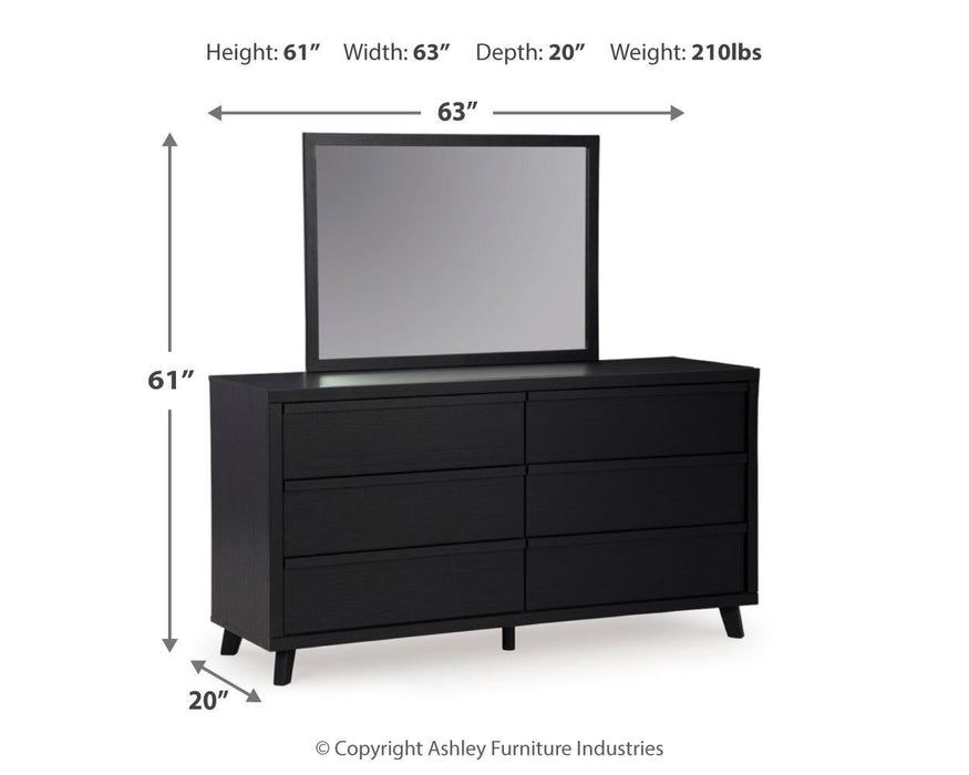 Danziar Queen Panel Headboard, Dresser and Mirror - alternate view 5