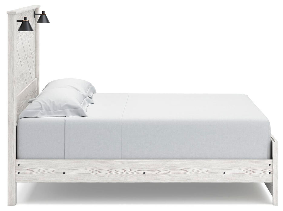 Gerridan King Panel Bed with Mirrored Dresser - alternate view 9