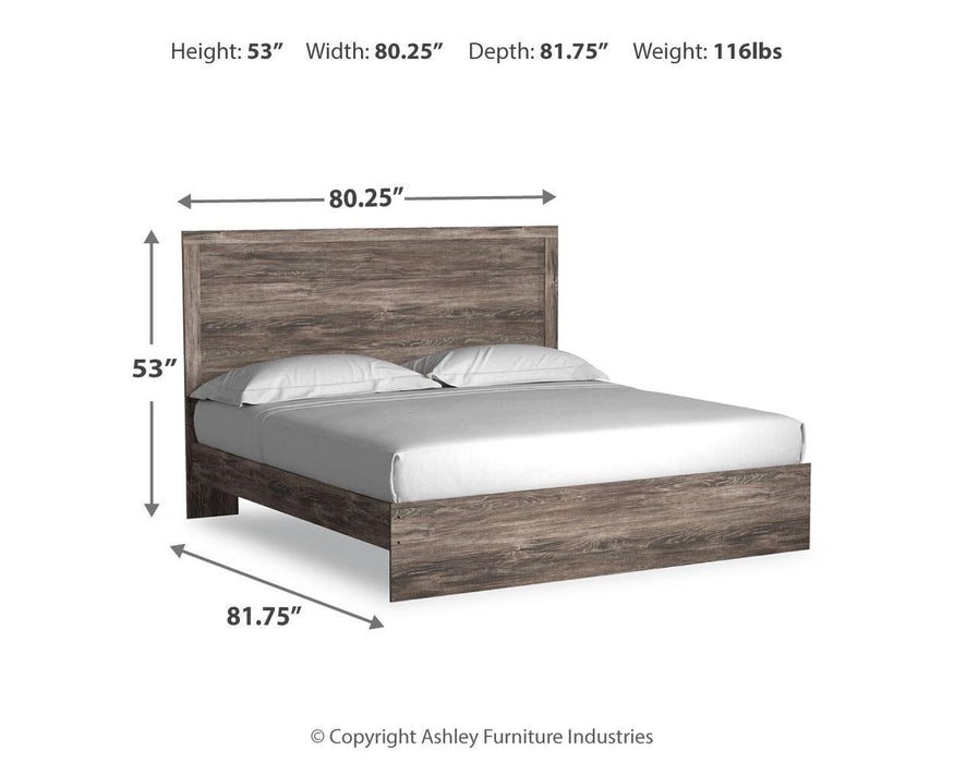 Ralinksi King Panel Bed with Mirrored Dresser - alternate view 4