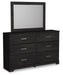 Belachime King Panel Bed with Mirrored Dresser and Nightstand - alternate view 3