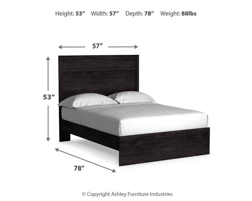Belachime Full Panel Bed with Mirrored Dresser - alternate view 4