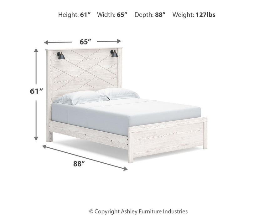 Gerridan Queen Panel Bed with Mirrored Dresser - alternate view 8