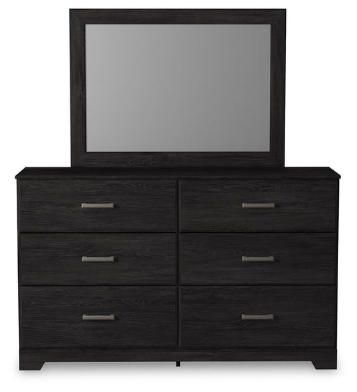 Belachime Full Panel Bed with Mirrored Dresser, Chest and Nightstand - alternate view 2