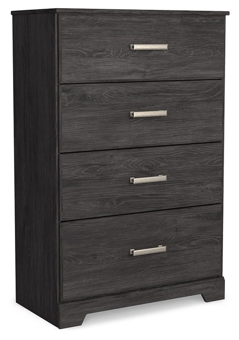 Belachime Full Panel Bed with Mirrored Dresser, Chest and Nightstand - alternate view 5